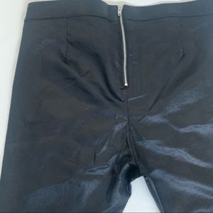 H&M black faux leather skinny pants size 14 NWT